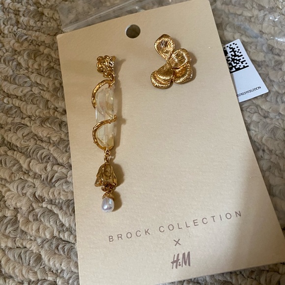 H&M x BROCK COLLECTION ASYMMETRICAL EARRINGS MISMATCHED FASHION STATEMENT - Picture 13 of 13